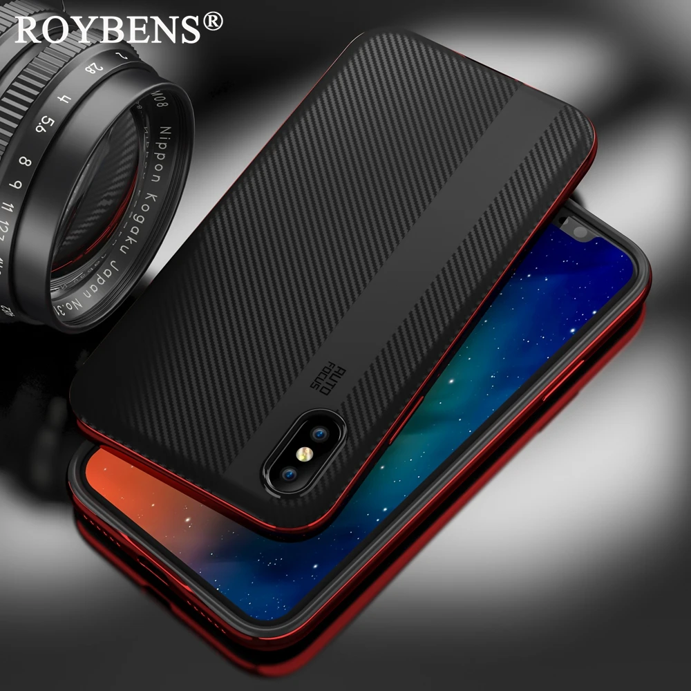 Roybens для Apple iPhone X чехол телефона роскошный армированный мягкий резиновый