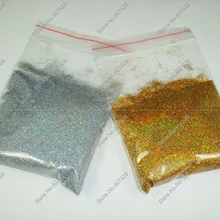 50 gram x 1/25"(0,1 мм) 004 голографический лазер золотой и серебряный цвет блестящий тонкий лак для ногтей порошок для ногтей искусство и блестки для ногтей
