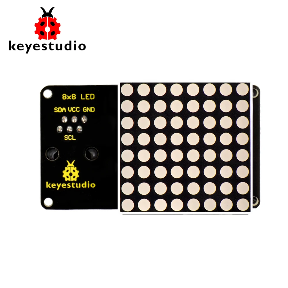 Keyestudio простой разъем RJ11 8*8 светодиодный модуль точечной матрицы 180 градусов