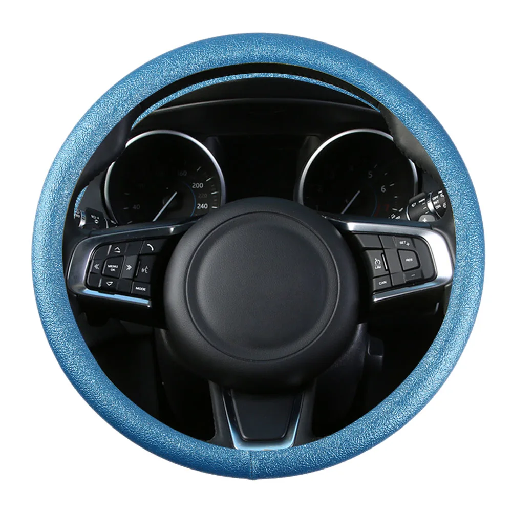 FLY5D Faux Leather Car Sport Steering Wheel Cover 38CM Paillette Durable Auto Steering Covers Automobile Decoration Universal FLY5D Faux Leather Car Sport Steering Wheel Cover 38CM Paillette Durable Auto Steering Covers Automobile Decoration Universal
