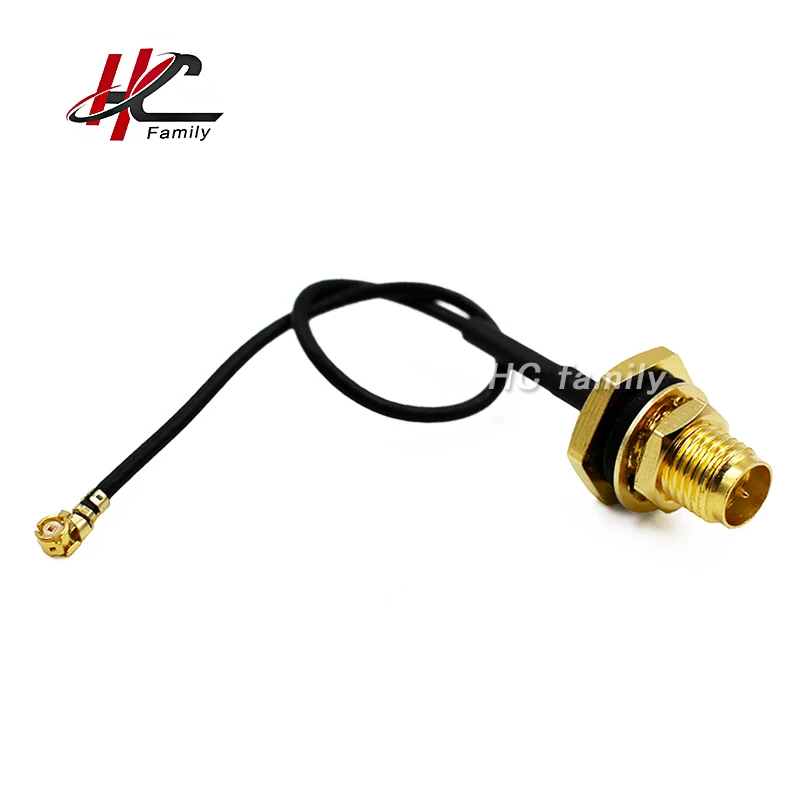 

5pcs waterproof reverse SMA female to IPEX cable with black O ring