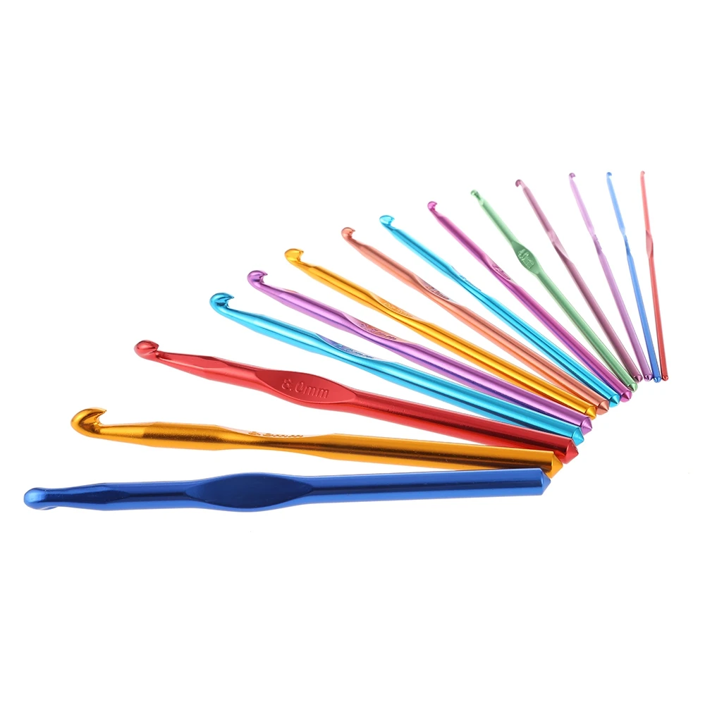 

14pcs Colorful Aluminum Alloy Crochet Hooks