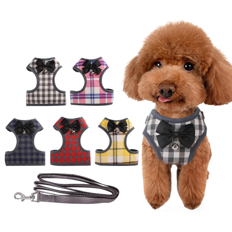 

1pc/set Pet Dog Chest Strap Leash Adjustable Soft Breathable Dog Harness Nylon Mesh Vest Harness for Dogs Puppy Collar Jacket
