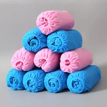 200 шт одноразовые нетканые пылезащитные Чехлы для обуви, синие, розовые ткани, пищевая промышленность, медицинские Чехлы для уборки, чехлы для обуви