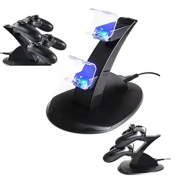 

LED Dual Charger Dock Mount USB Charging Stand For PS4 PlayStation Controller