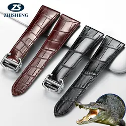 18 мм, 21 мм, 23 мм Высокое качество кожи крокодила модные часы из натуральной кожи ремешок