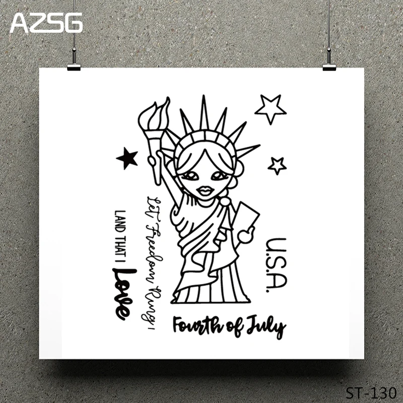 

Statue of Liberty Clear Stamps/seal for DIY Scrapbooking/Card Making/Photo Album Decoration Supplies