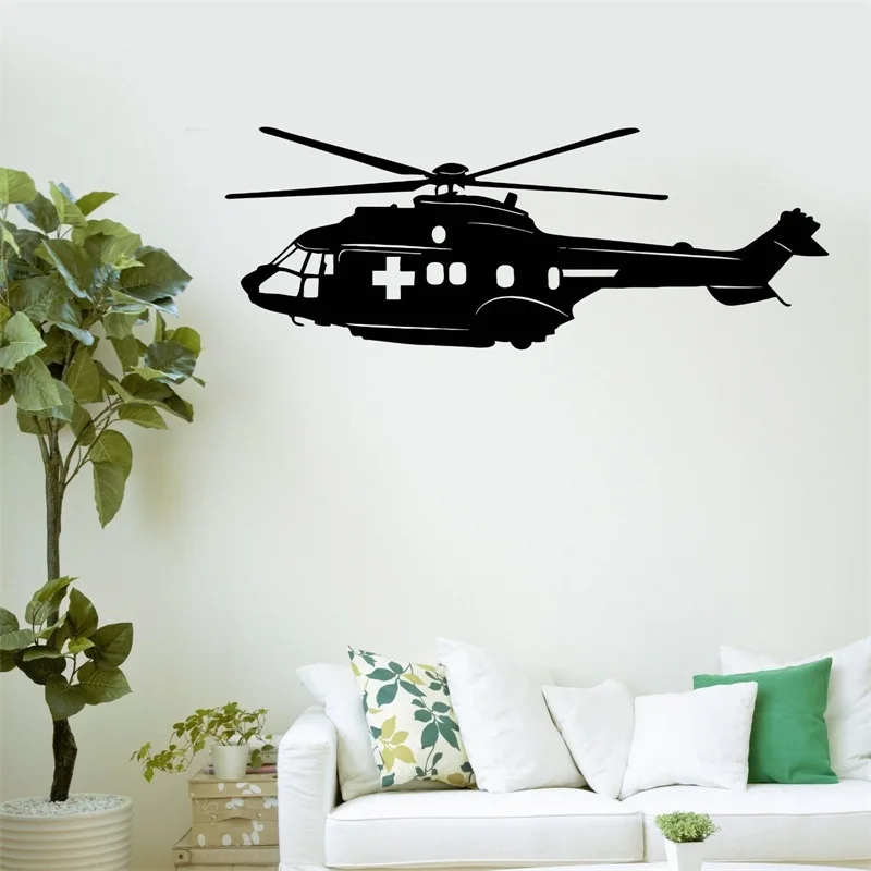 Wall Decal Ambulance Helicopter Medicine Hospital Mural Vinyl Stickers