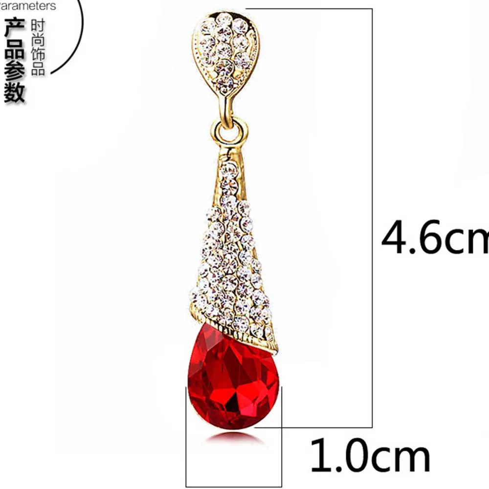 Clip Earrings Rhinestone Crystal For Women Party