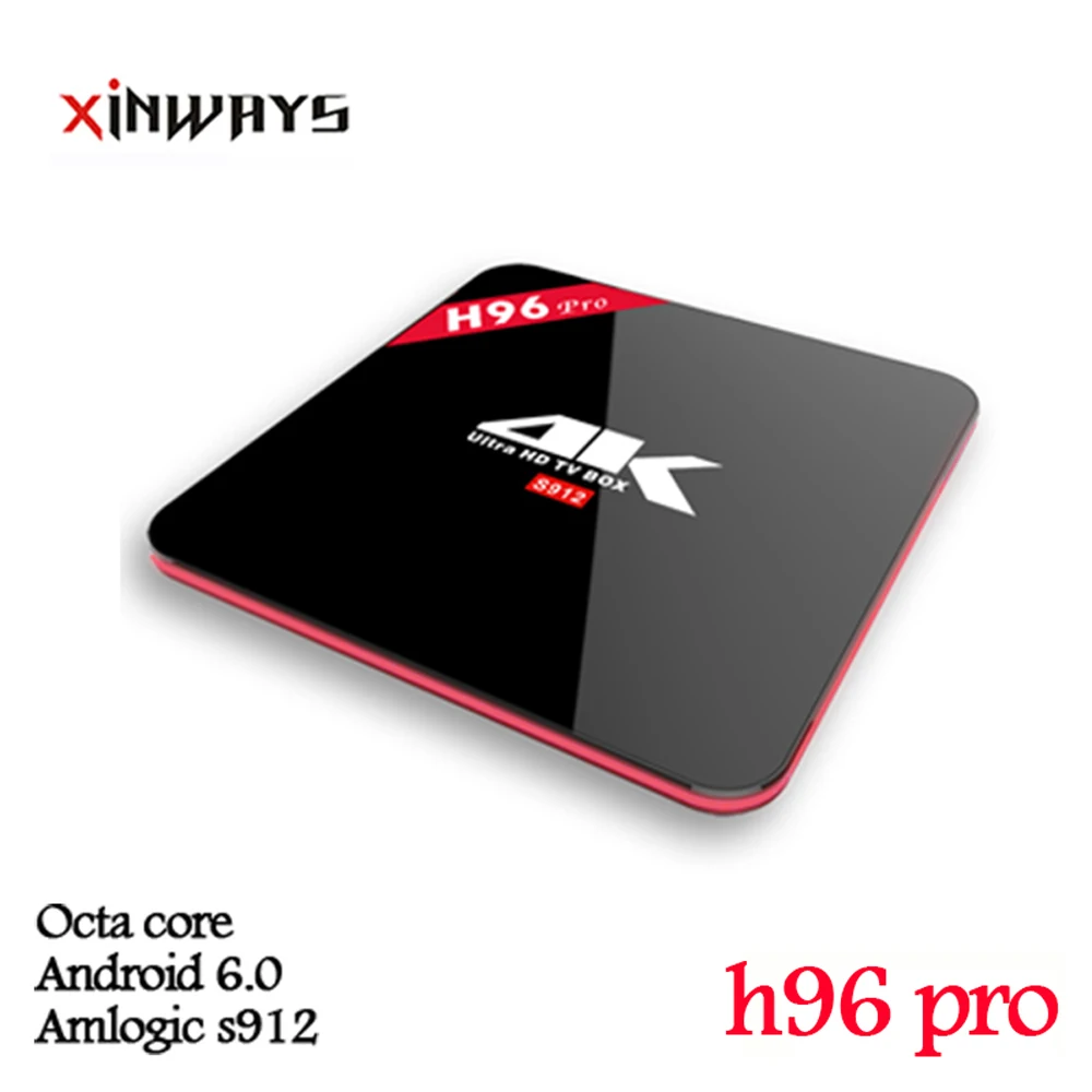 

Original h96 pro Amlogic S912 Android 6.0 TV Box Octa Core Kodi 16.1 Fully Loaded 2.4/5GHZ Wifi 4K h96 pro Smart Set Top Box