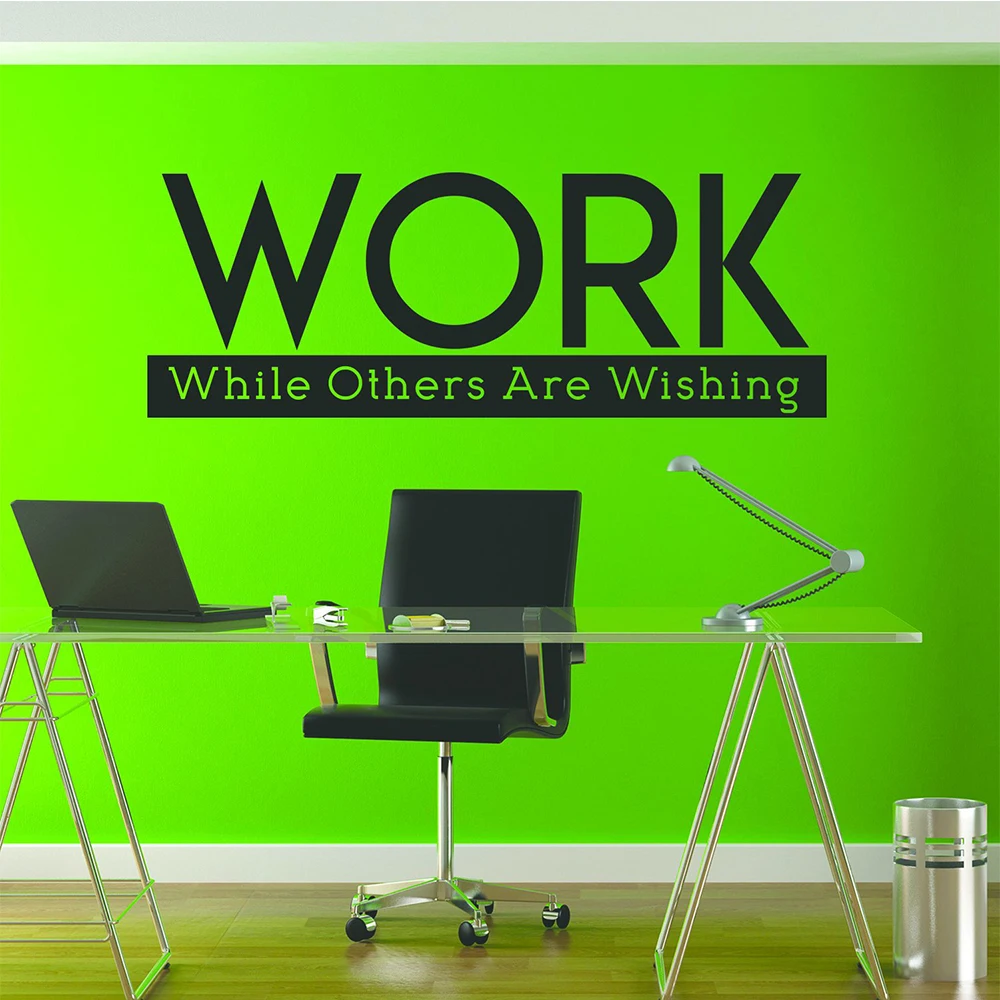 

Delicate work quotes Home Decoration Creative Sticker Waterproof For Living Room Decor Children Room Art Mural adesivi murali