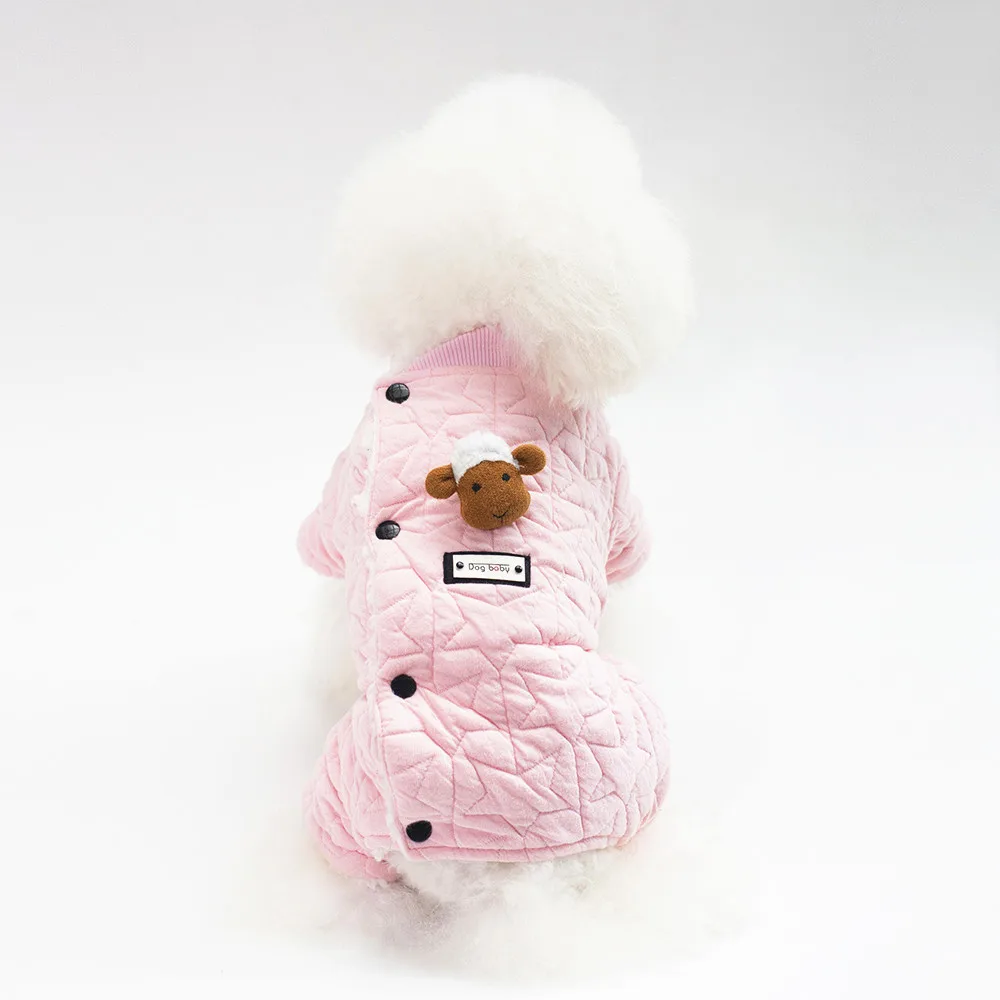 Зимнее теплое хлопковое Супер Мягкое хлопковое пальто для собак, четыре ноги, красивая удобная хлопковая одежда для собак, чихуахуа, милая овечка