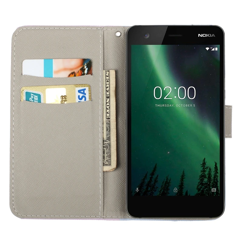 Кожаный флип-чехол-кошелек для Coque Nokia 2, флип-чехол, чехол для телефона Etui для Nokia 2, 3, 5, 3,1, 5,1, 6,1, 7,1, флип-чехол, панда, чехол-книжка