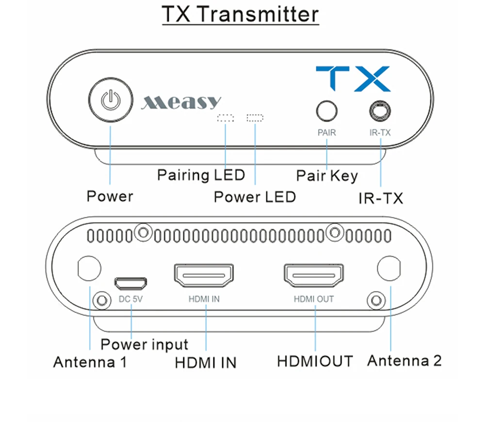 ThundeaL Air Pro HDMI Беспроводной Extender 5 ГГц HDMI приемник передатчик 100 м 330ft ноги 1080 P аудио-видео 3D HDMI приемник отправителя