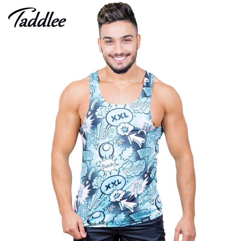 

Taddlee Brand Men Tank Top Singlets Muscle Sexy Fashion 2018 Top Tees Shirts Sleeveless Mens Fitness Vest Gasp