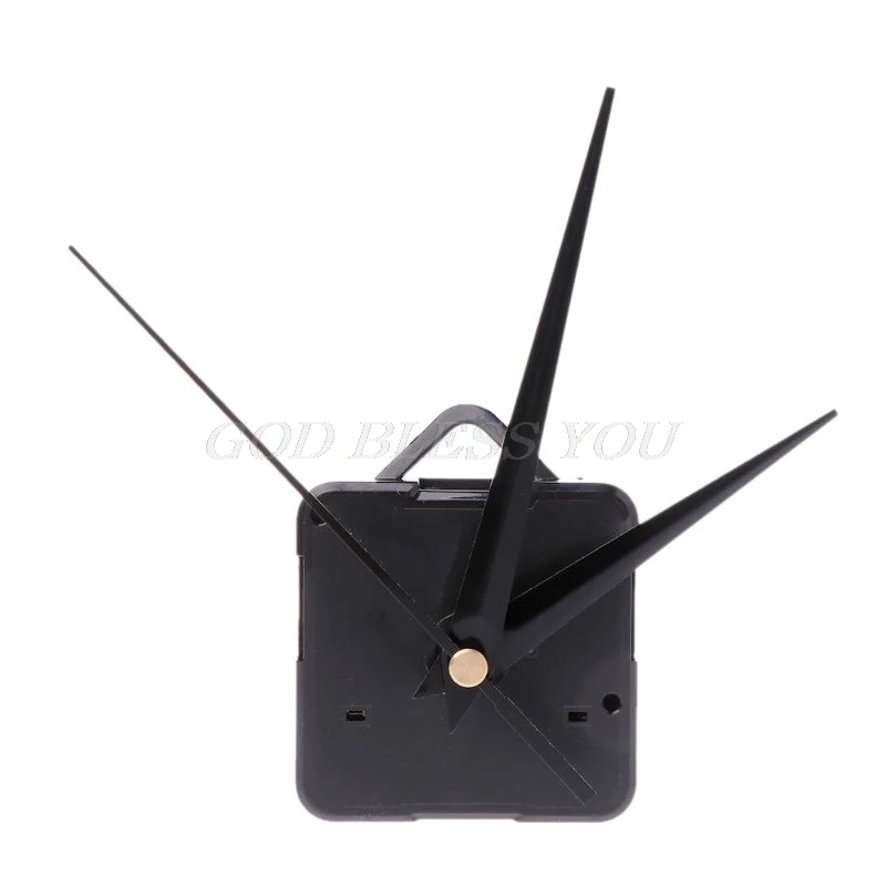 

Quartz Clock Movement Mechanism Hands Wall Repair Tool Parts Silent Kit Set DIY Black Pointer 19