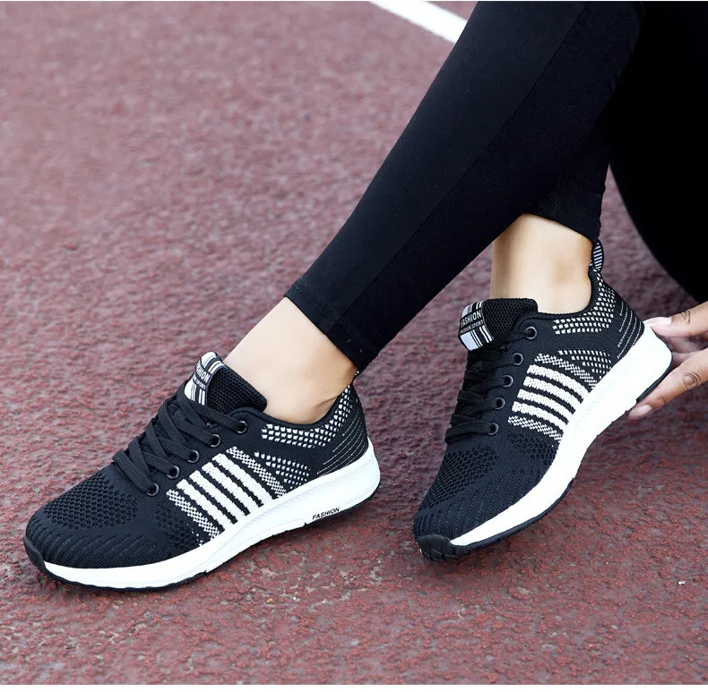  RECOISIN 2019 Autumn Sneakers Women Sport Shoes For Woman Lightweight Mesh Running Black Pink Walking Jogging Female Sneakers  (15)