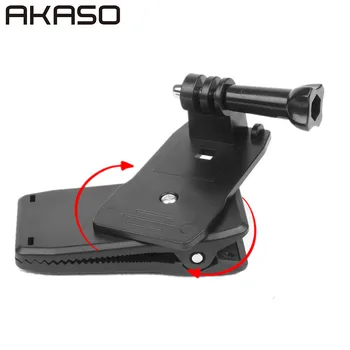 

360 Degree Rotary Backpack Hat Clip Clamp Mount for Gopro Hero 5 3 4 Session SJCAM SJ4000 Xiaomi Yi 4K Go pro Accessory