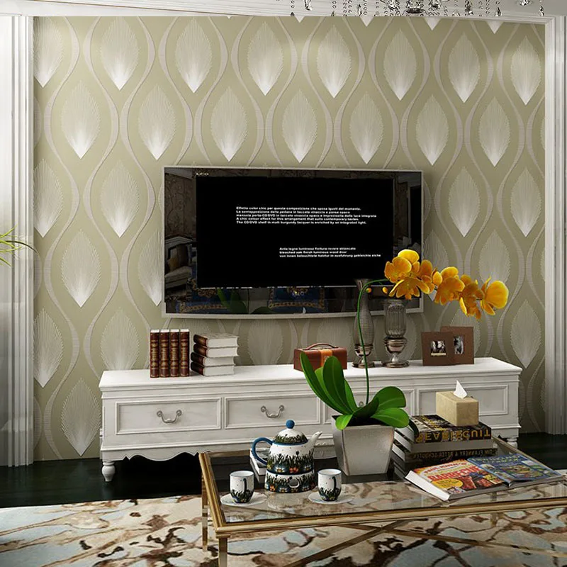 Aliexpress Buy Modern 3D Wallpapers Fashion Purple Grey Stripe Wallpaper For Walls Living Room Roll Non Woven Wall Paper Bedroom From