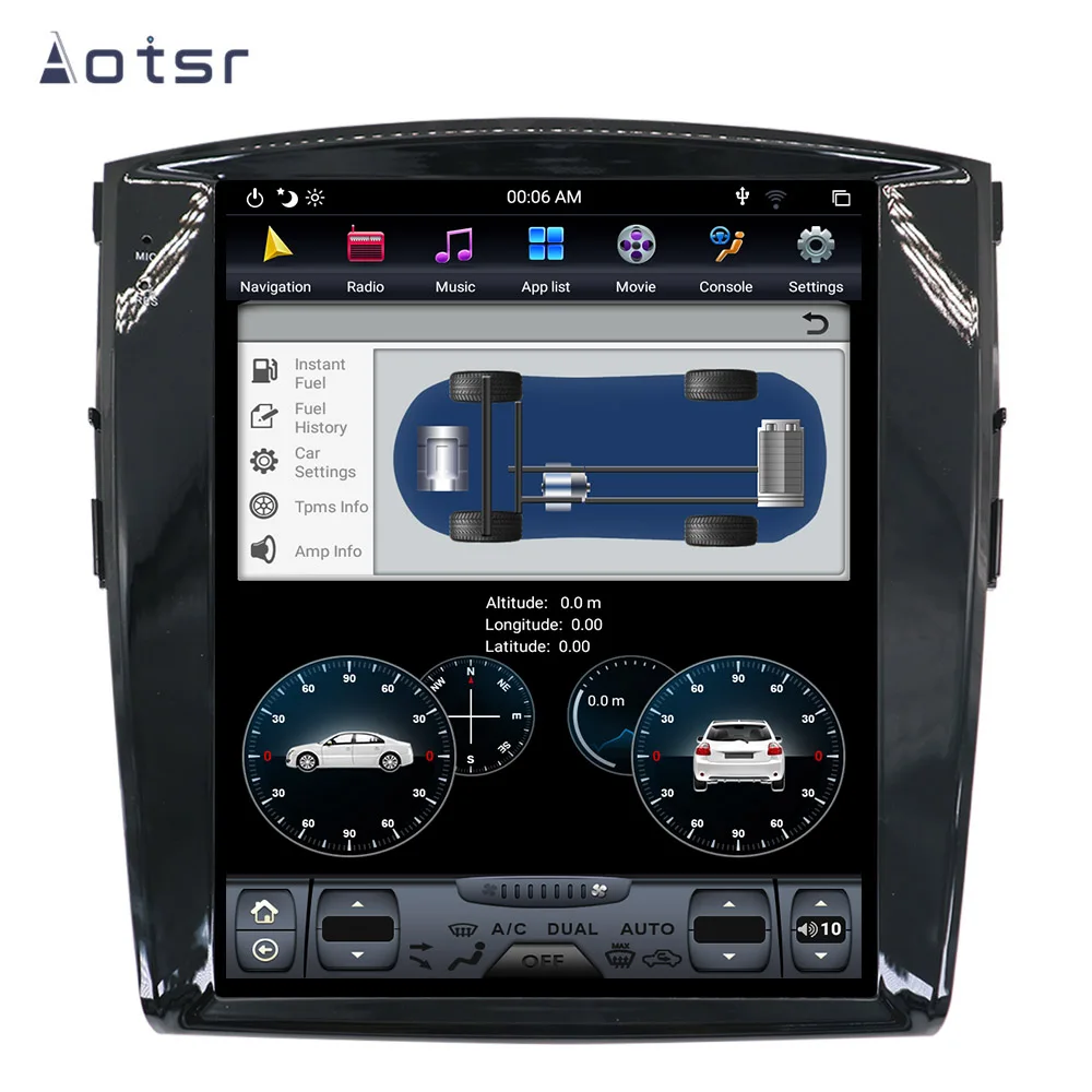 Top Android 8.1 Tesla style GPS navigation for Mitsubishi Pajero V97 V93 Montero 2006+ auto radio stereo Multimedia player recorder 2