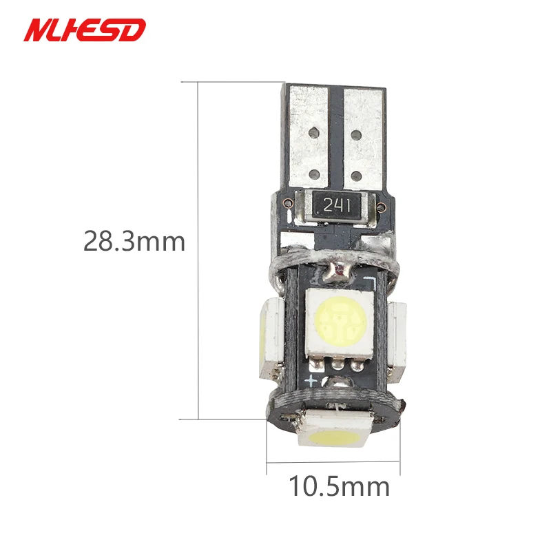 10X T10 5SMD CANBUS 5050 SMD W5W 194 светодиодсветодиодный автомобисветильник лампа без ошибок