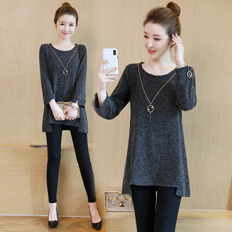 

Autumn Winter Ladies Tops Plus Size Tunic Womens Tops and Blouses Kimono Long Sleeve Split Female Blouse Shirt Camisa Feminina