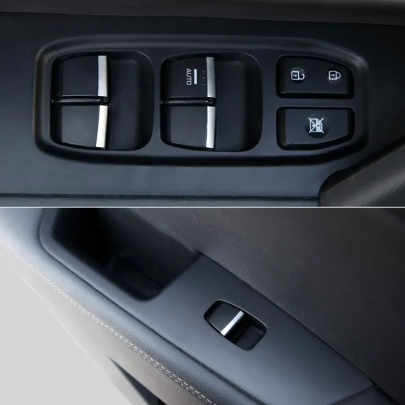 

7Pcs Car Interior ABS Chrome Silver Door Window Switch Lift Button Trim Cover Decoration For Hyundai ix25 2015 Car Styling