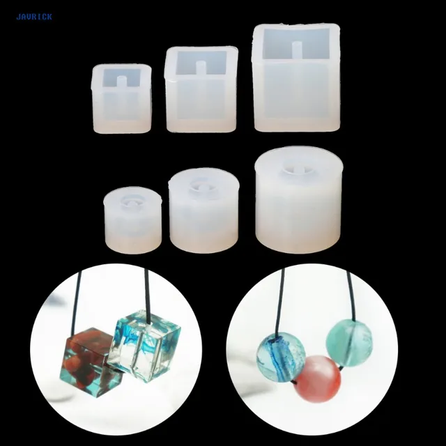 Javrick 6pcs Silicone Diy Beads Mold Bracelet Earring Pendant Javrick 6pcs Silicone Diy Beads Mold Bracelet Earring Pendant Jewelry Making Resin Mould Crafts