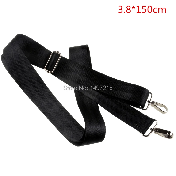 

Free shipping 3.8*150cm shoulder bag accessories taping Nylon Strap webbing belt with Double hanger hook for bags