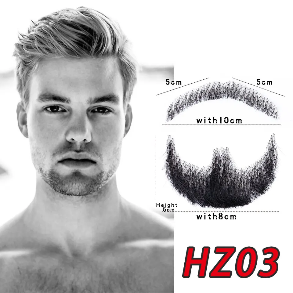 feito à mão remy cabelo humano barba