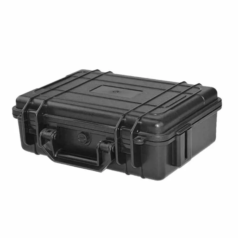 Outdoor Abs Waterproof Drying Box Safety-Equipment Box Portable Outdoor Survival Toolbox Dustproof And Explosion-Proof Collisi - Цвет: Black