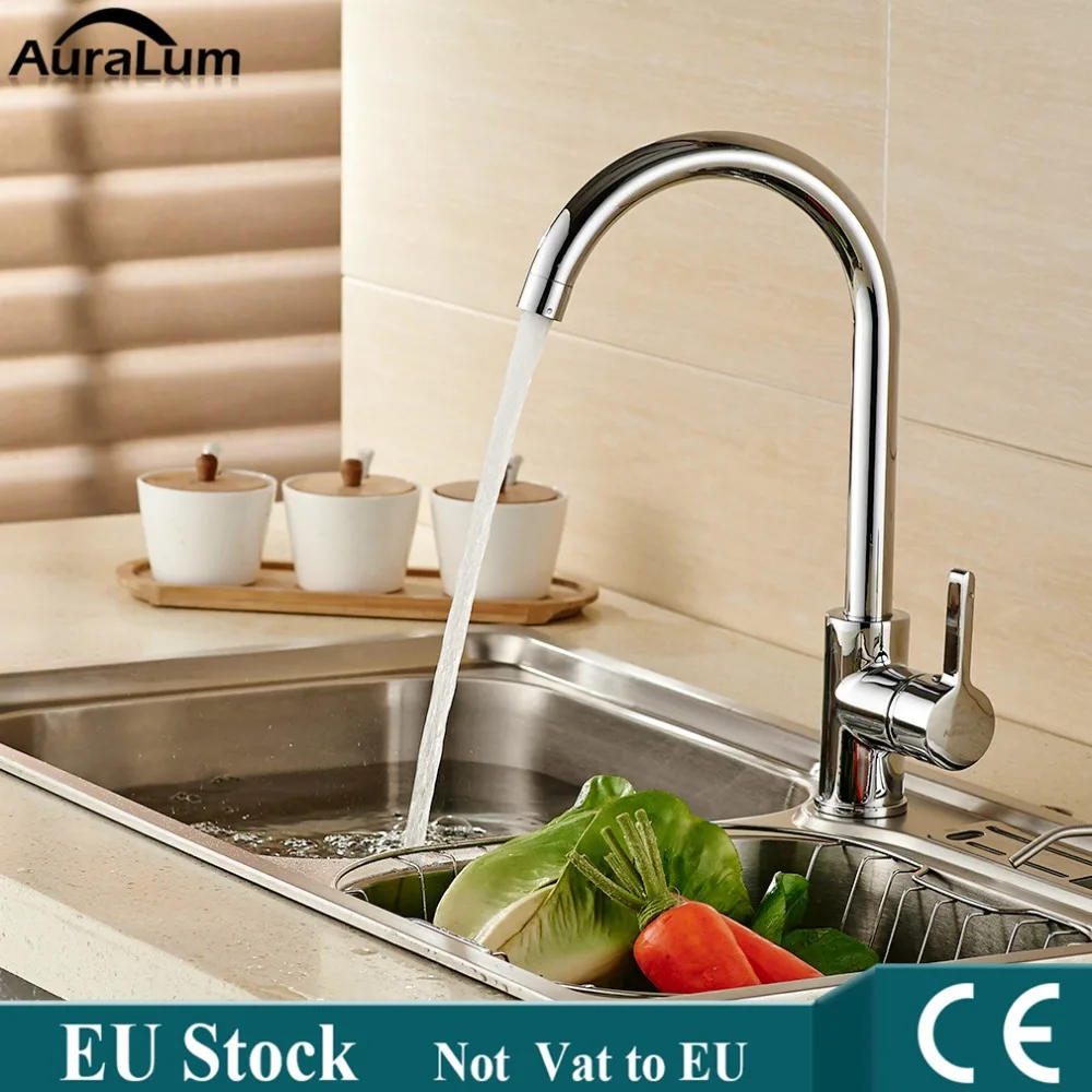 Luxury Brand Auralum Kitchen Faucets Low Pressure Faucets Single