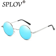 Nuevo Diseñador de la Marca gafas Polarizadas Clásicas gafas de Sol Redondas Hombres Pequeño Vintage Retro John Lennon Gafas Mujeres Gafas de Conducción de Metal