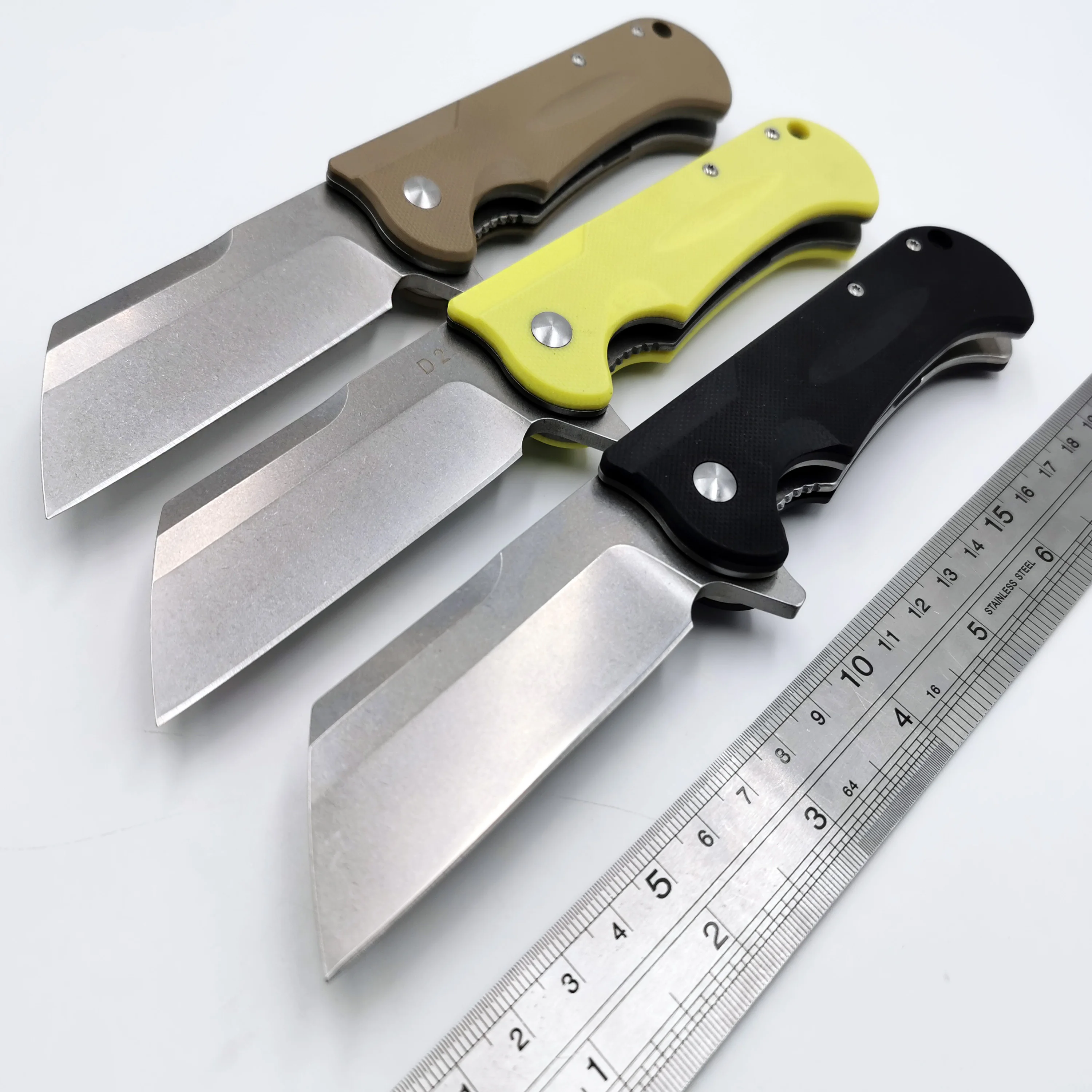 

Ball Bearing Folding Knife D2 Blade G10 Handle Flipper Army Outdoor Camping Survival Diving Knives Hunting Tactical EDC Tools