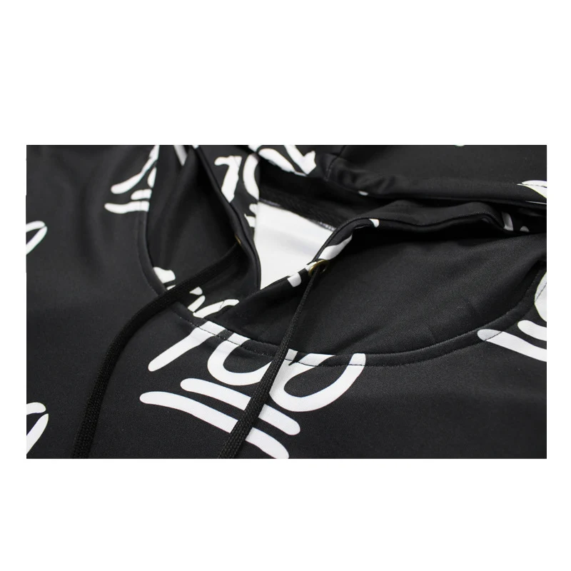 2 Pieces Sets Tracksuit Men New Brand Spring autumn Hooded Sweatshirt +Drawstring Pants Male 100 Printed Hoodies Tracksuit 2019