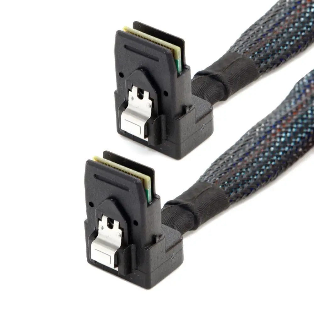 

10pcs/lot CY 20cm Internal Mini SAS SFF-8087 90 D Angled to Angled SFF-8087 Raid Data Cable