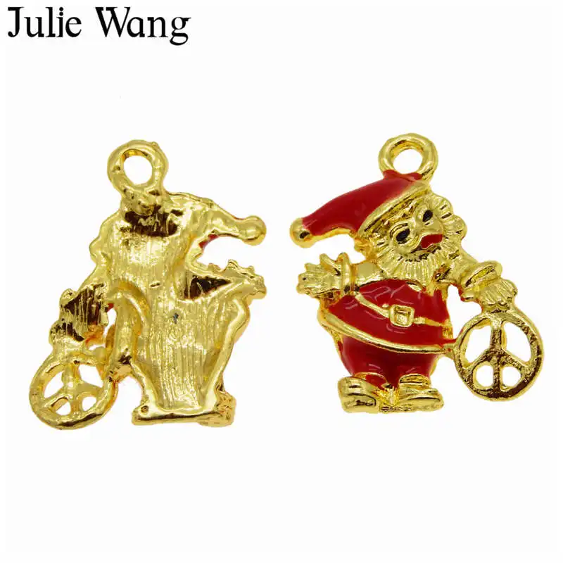 15 pcs Red Enamel Plated Alloy Lip Shaped Charms Pendants Jewelry Accessories