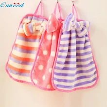 Детское полотенце для рук, мягкое плюшевое бантик с животным, подвесное банное полотенце, чудесное