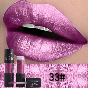 

Diamond Metallic Lipstick Lip Tint Makeup 12 Colors Sexy Shimmer Long-Lasting Liquid Lip Gloss Paint Pigment Waterproof Cosmetic