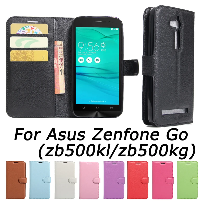 ل Asus ZenFone الذهاب ZB500KL ZB500KG بو الجلود الغطاء الخلفي حالة ل ZenFone الذهاب ZB500KL حالة الوجه واقية الهاتف حالات