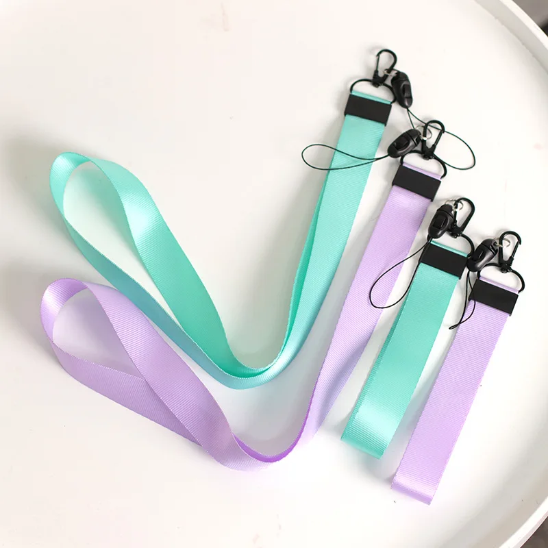 

Pure colour Lanyard for key ID Card Gym Neck Strap Mobile Phone Straps USB badge holder DIY Neck Strap Hang Rope Lariat Lanyards