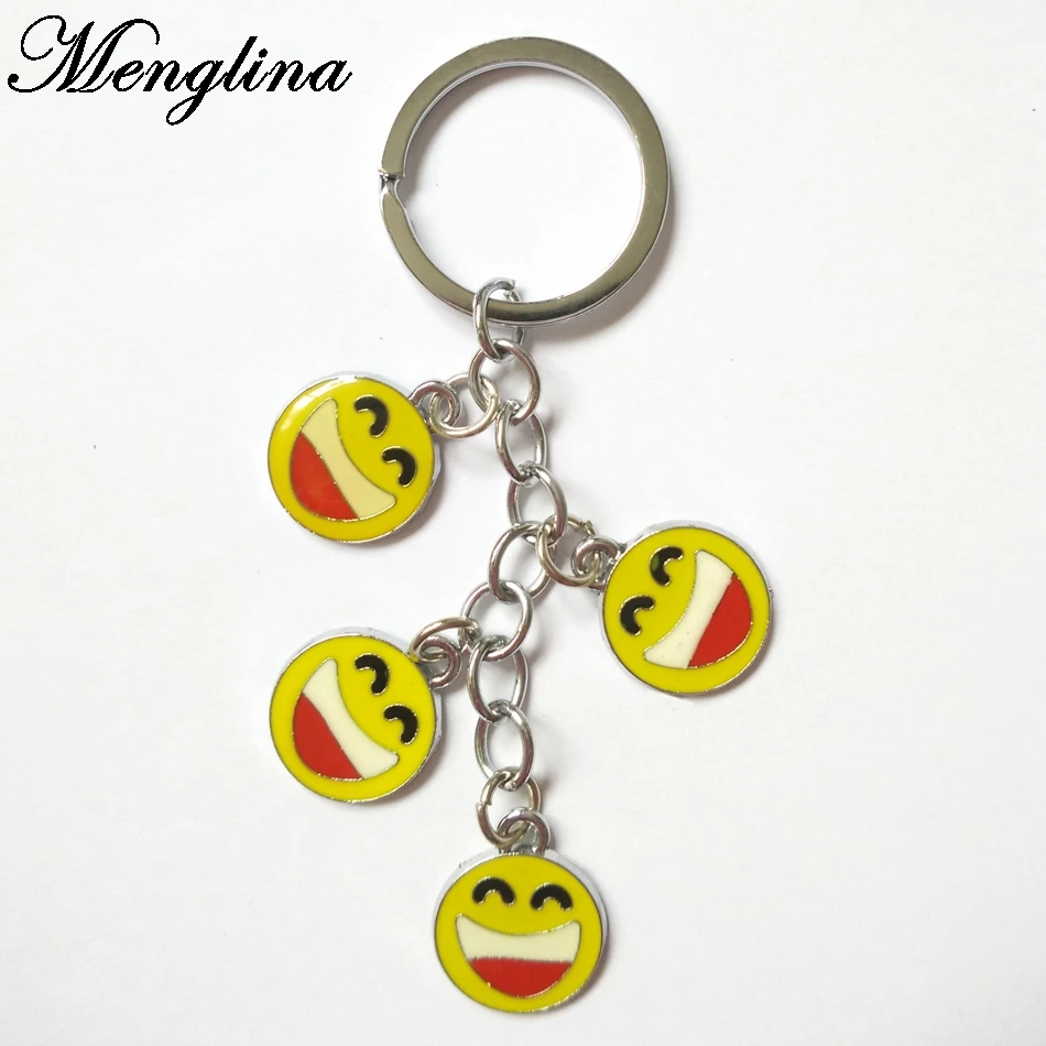 Buy Menglina Fashion Cute Enamel Emoji Keychain Laugh Out Loud Metal Alloy
