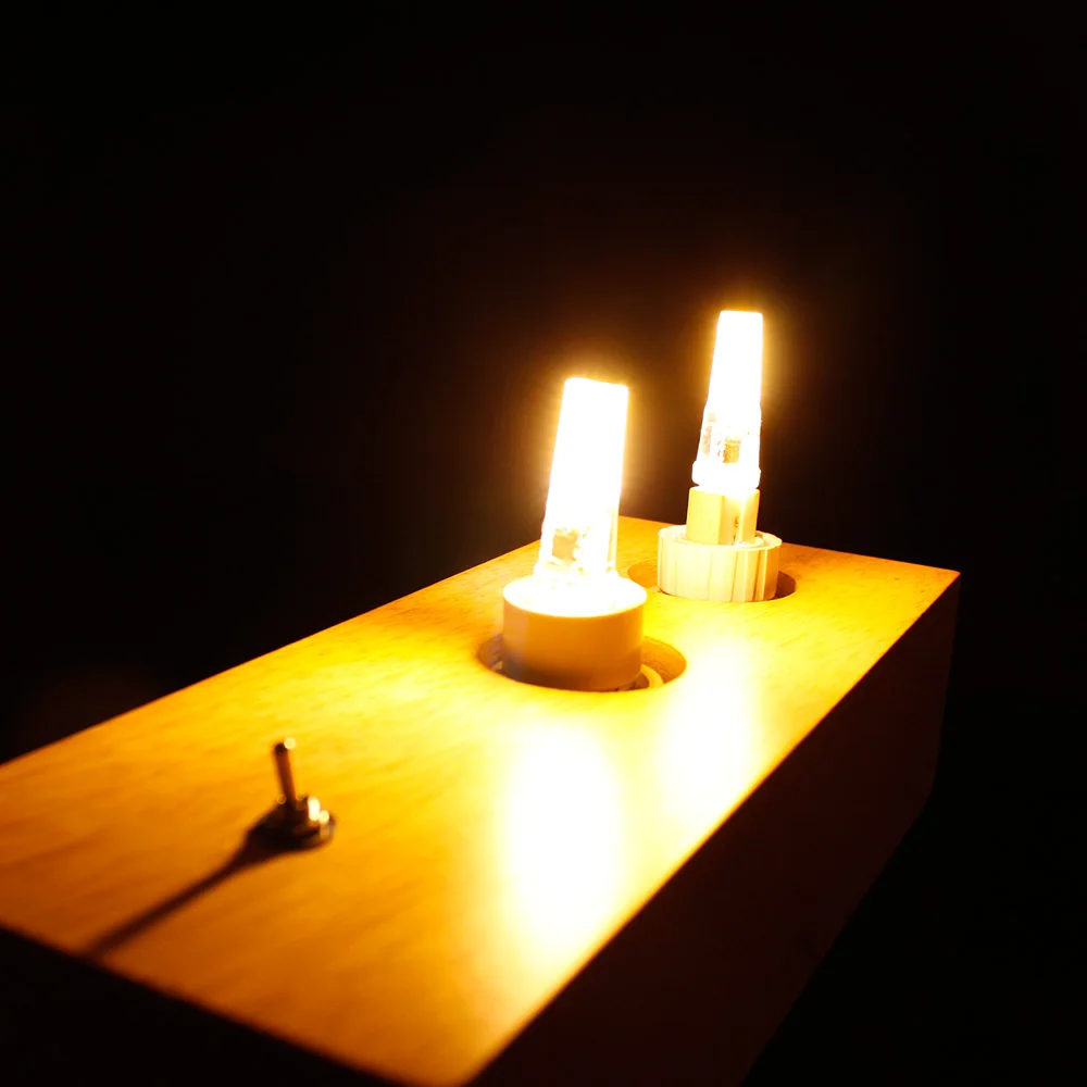 YNL 10pcs Lampada LED G4 Lamp AC/DC 12V 220V 6W High Quality COB lamparas LED Bulb G4 Chandelier Lamps Replace Halogen Lights