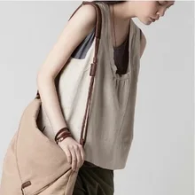 Продукт запускает летом года, дизайн свободный большой ярдов хлопковый льняной жилет для женщин