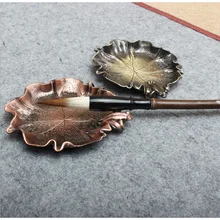 1 шт. в форме листа лотоса китайская картина с каллиграфией держатель ручки многофункциональная металлическая ручка для отдыха моечная машина настольные принадлежности