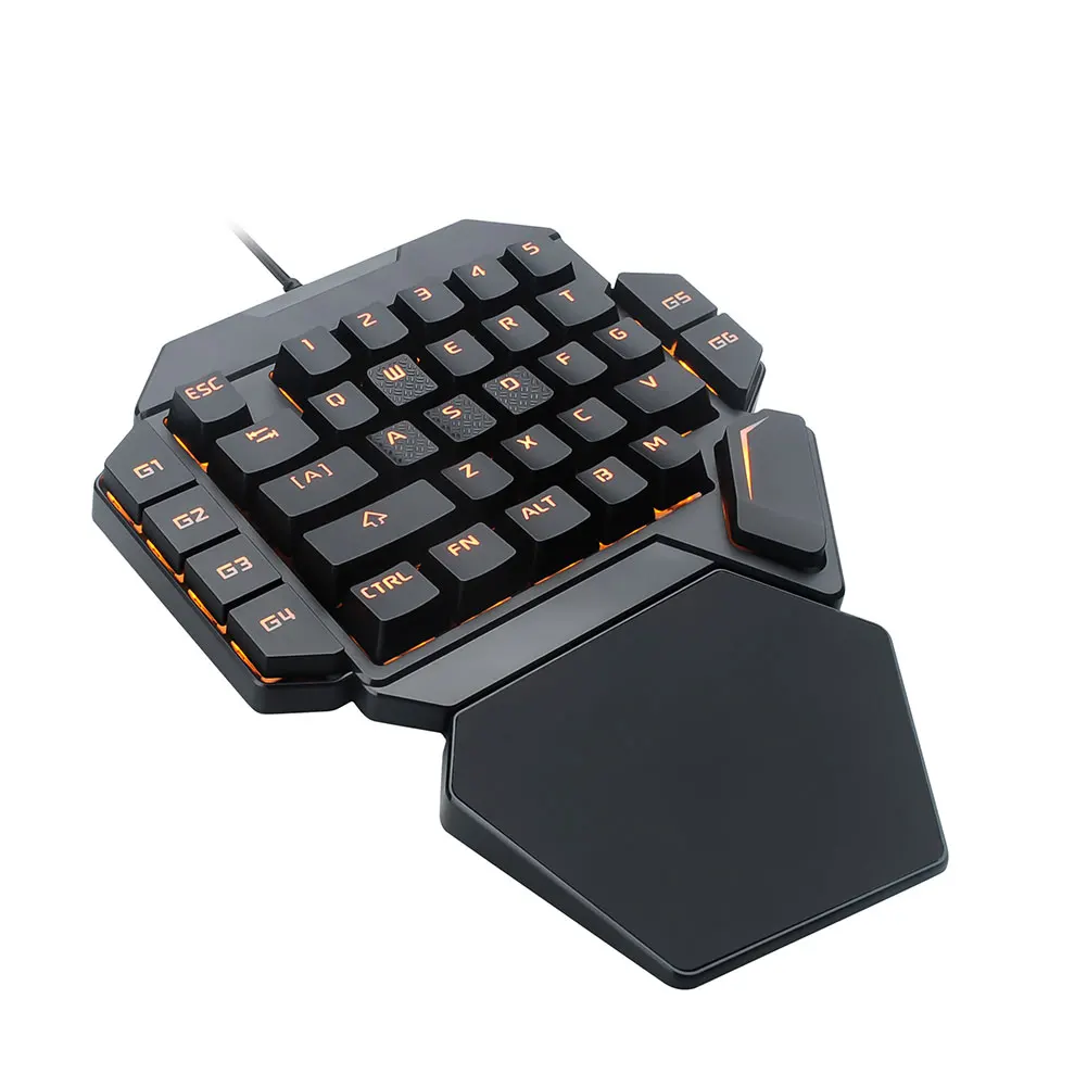 K50 универсальная RGB подсветка одна рука офис есть курица Проводная игровая клавиатура Механическая 35 клавиш эргономичный Настольный портативный
