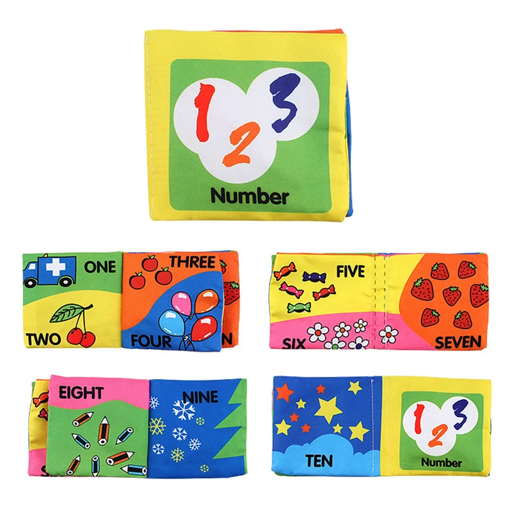 Baby Learning Education Soft Cloth Books Kids Intelligence Development Infant Early Learning Animal English Fabrics Book Toys