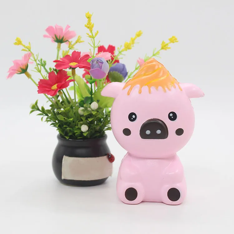 Animal Vent Novelty Anti-stress Slow Rising Squishy Series Pig For Cartoon Cattle Toy Dog Antistress Squishi Jokes Toys For Kids - Цвет: ZNNL054-5