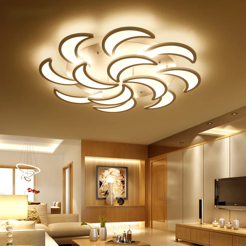 

Modern Led Chandelier Lustre Lighting With Remote Control Aluminum
