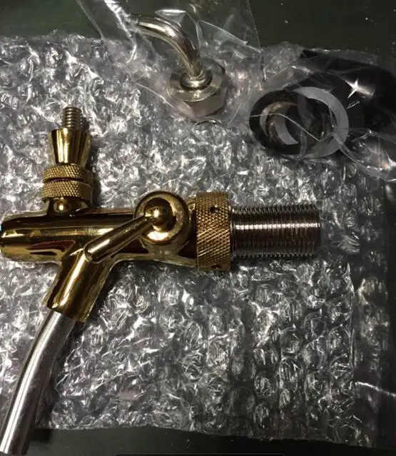 Restaurant kegerator tap homebrew adjustable beer faucet gold plated